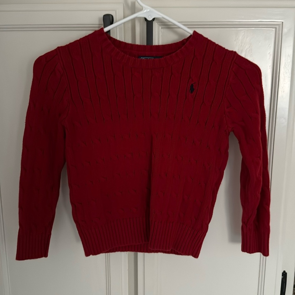 POLO Red Sweater, Size 6Y